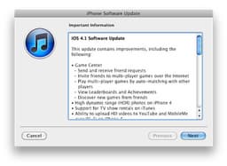 Apple выпустила iOS 4.1 для iPhone и iPod touch