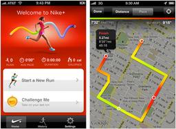 Приложение Nike+ GPS для iPhone позволяет контролировать спортивные упражнения без дополнительных датчиков