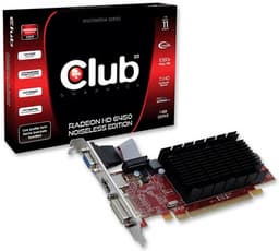 3D-карта Club 3D Radeon HD 6450 1GB DDR3 Noiseless Edition оснащена пассивным охладителем