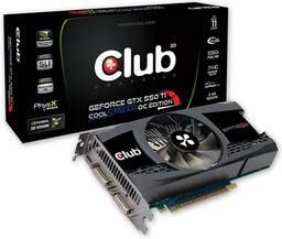 Club 3D оснащает 3D-карту NVIDIA GeForce GTX 550Ti CoolStream OC Edition 2 ГБ памяти