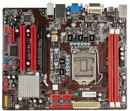 Системная плата BIOSTAR H61MH рассчитана на процессоры Intel в исполнении LGA 1155