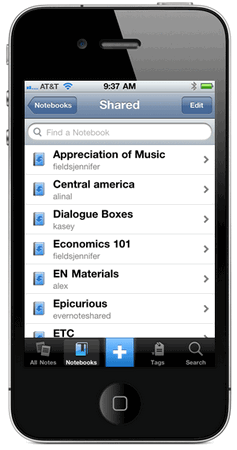 Вышло обновление клиента Evernote для iOS 4.3.0