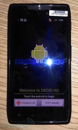 Смартфон Motorola Droid HD получит экран диагональю 4,5 дюйма