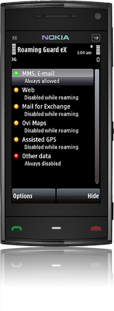 Roaming Guard eX 1.04 запрещает соединение с Интернетом на Symbian