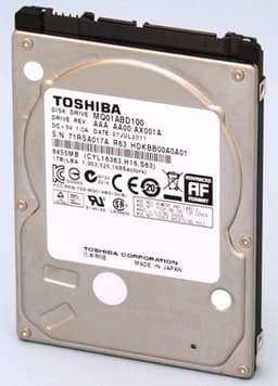 Toshiba, вслед за Western Digital, довела емкость тонких HDD для ноутбуков до 1 ТБ