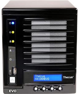 NAS Thecus N4100EVO имеет четыре отсека для накопителей