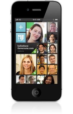 Evernote Hello 2.1 для iOS лучше работает с iPhone 4