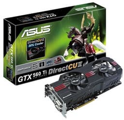 3D-карта ASUS GTX 560 Ti DirectCU II с 448 ядрами CUDA оснащена фирменной системой охлаждения