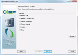Image for Windows v.2.85 - утилита для создания слепков разделов жестких дисков ПК