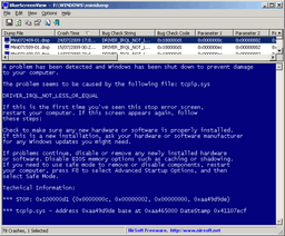 BlueScreenView v.1.50 - крошечная утилита, автоматически сканирующая ПК в поисках и для анализа минидампов
