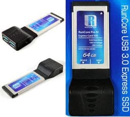 RunCore оснащает карту расширения ExpressCard/34 встроенным SSD и портами USB 3.0