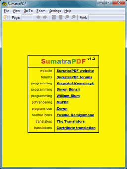 Утилиты: Sumatra PDF v.1.5