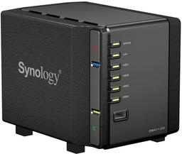 NAS Synology DiskStation DS411slim вмещает HDD типоразмера 2,5 дюйма суммарным объемом до 4 ТБ