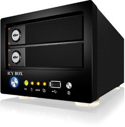 NAS RaidSonic Icy Box IB-NAS6220 вмещает два HDD объемом до 2 ТБ каждый