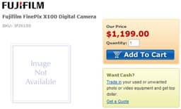 Стала известна цена камеры Fujifilm FinePix X100