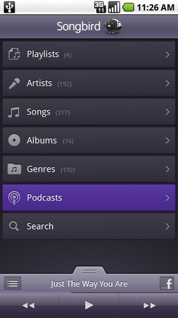 Обновился плеер Songbird 2.7 для Android