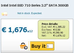 SSD Intel 710 Series замечены в предложении европейских интернет-площадок, цены впечатляют