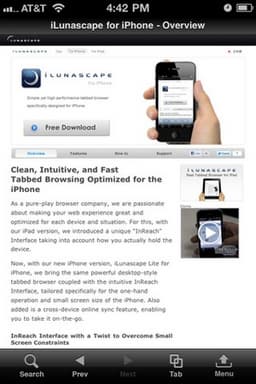 iLunascape 3.1.2 — браузер для iPhone, iPod touch и iPad