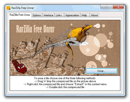 RarZilla Free Unrar v.5.1.0 - бесплатная утилита для разархивирования RAR-файлов
