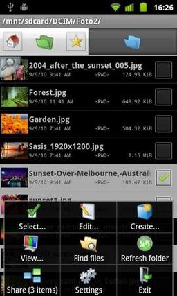 Dual File Manager XT 1.05 — бесплатный файловый менеджер для Android