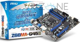 MSI Z68MA-G45 — системная плата типоразмера Micro ATX на чипсете Intel Z68