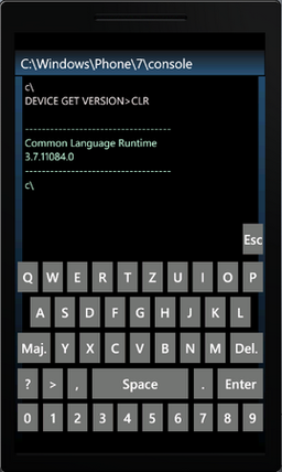 Console Wp7/Pro — работа с командной строкой на Windows Phone 7
