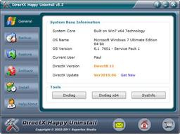 DirectX Happy Uninstall v.6.2 - утилита для полного удаления любых версий DirectX
