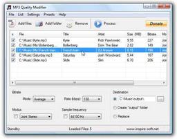 MP3 Quality Modifier v.2.04 - бесплатная утилита для изменения качества MP3-файлов
