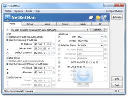 NetSetMan v.3.2.6 - программа для быстрой смены сетевых профилей