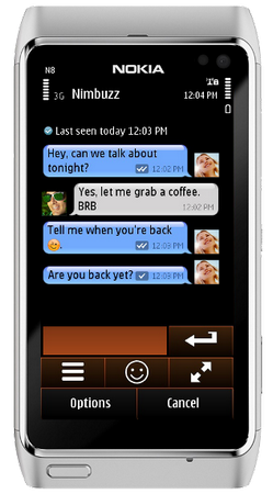 Nimbuzz Symbian 3.2 — обновление мультипротокольного чата