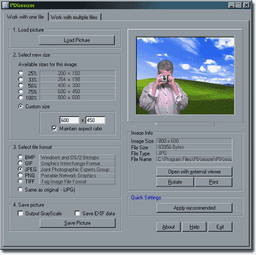 PIXresizer v.2.0.7 - бесплатная утилита для изменения размеров графических изображений