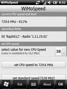 WiMoSpeed 1.09 — разгон смартфонов на Windows Mobile
