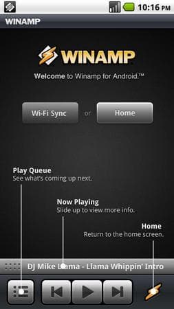 Winamp 1.1 для Android расширяет поддержку SHOUTcast