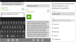 Клиент Evernote 2.5.4.0 для Windows Phone 7 с блокировкой по PIN-коду