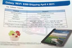 Samsung Galaxy Tab с поддержкой исключительно Wi-Fi поступит в продажу 4 апреля, а Motorola Xoom — 27 марта