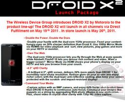 Смартфон Motorola Droid X2 будет представлен 26 мая?
