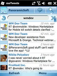 moTweets 2.1 — быстрый доступ к Twitter на Windows Mobile