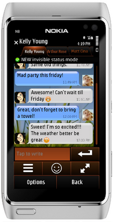 Nimbuzz Symbian 3.1 — новая версия мультипротокольного чата