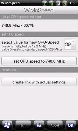 Новая версия программы WiMoSpeed 1.07 для разгона смартфонов на Windows Mobile