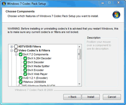 Windows 7 Codec Pack v.3.2.0 - сборник кодеков для Windows 7 для просмотра различных видео-файлов
