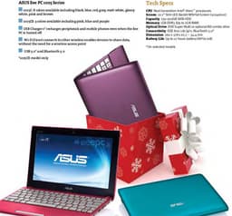 ASUS готовит нетбуки Eee PC 1025C и 1025CE на платформе Intel Cedar Trail