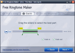 Free Ringtone Maker v.2.4.0.1880 - бесплатная программа создания рингтонов