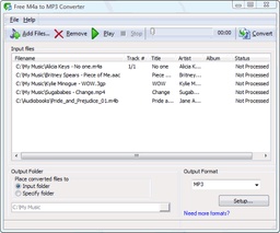 Free M4a to MP3 Converter v.6.2 - бесплатный конвертер в формат MP3