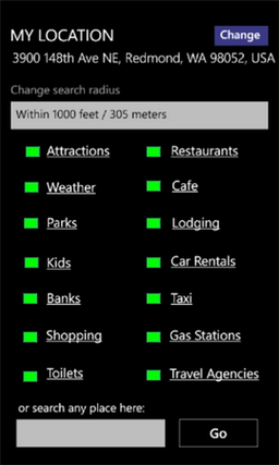 My Place 1.1.0.0 — определение местоположения объектов для Windows Phone