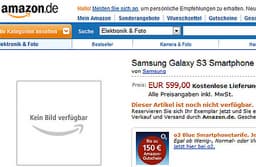 Amazon.de предлагает за 599 евро оформить предварительный заказ на Samsung Galaxy S III
