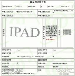 По мнению высокопоставленного китайского руководителя, права на торговую марку iPad в этой стране принадлежат Proview