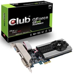 Club 3D подготовила низкопрофильный вариант GeForce GT 610 с интерфейсом PCI Express x1