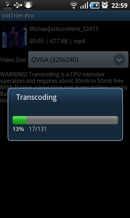 VidTrim Pro 2.3.6 — редактирование видео на Android