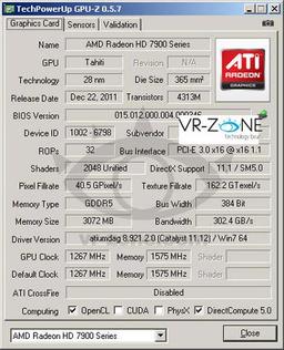 Температура GPU AMD Radeon HD 7970, разогнанного до 1,26 ГГц со штатной системой охлаждения, не превышает 68°С