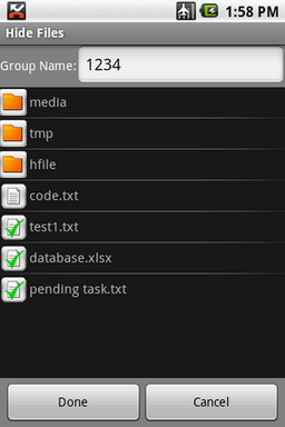 Hide Files 2.1 защищает данные на Android